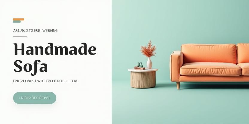 Event banner for the handmade sofa webinar